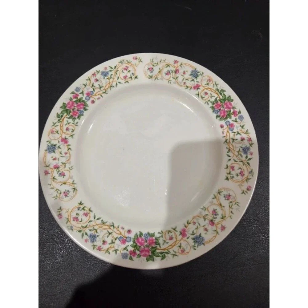 vintage - floral plate fine china